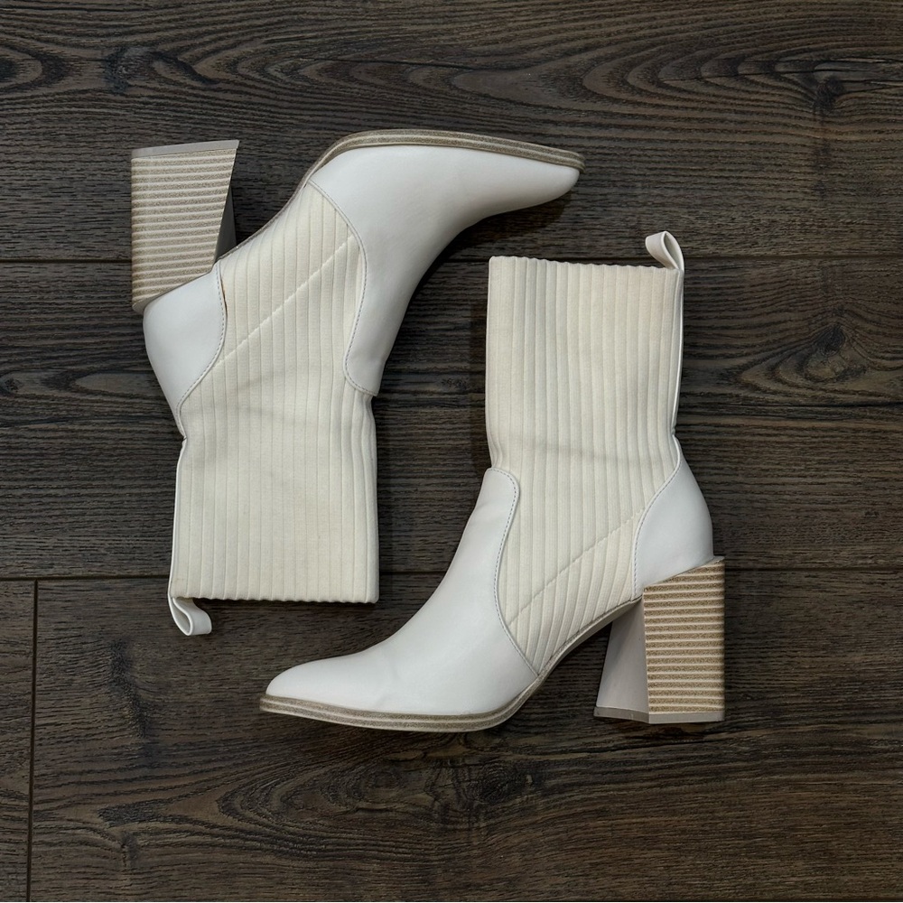 Women’s Chunky Stacked Heel Sock Boot